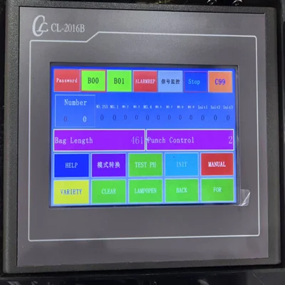 The PLC is equipped with memory function. All specification adjustments and bag length settings can be completed via the touch screen for high efficiency.
