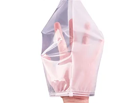 Transparent plastic zipper bag