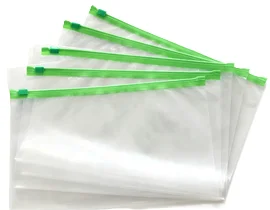 Plastic slider zipper bags